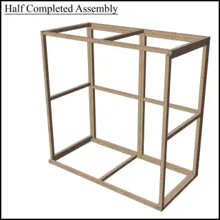 image showing half completed assembly