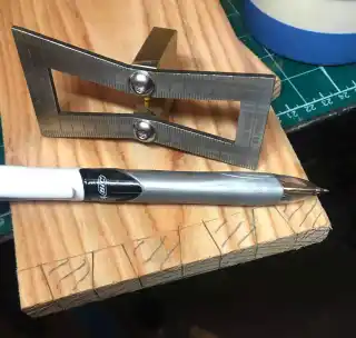 image showing fully marked dovetails