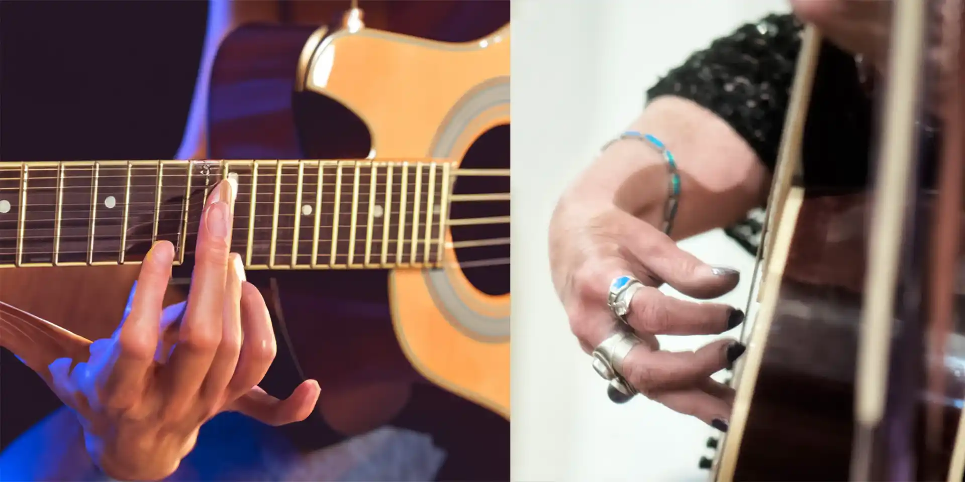 AI Generated guitarist versus actual shot